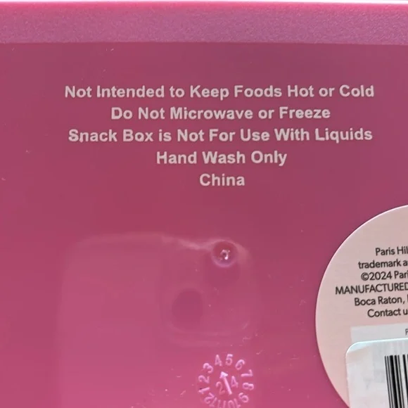 Paris Hilton Light Pink Version Bento Snack Box Lunchbox & Gift With Purchase - Picture 7 of 12